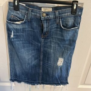 Jean skirt from Anthropologie - raw hem